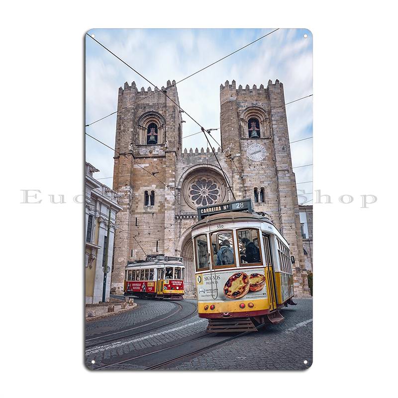 

Tram 28 Lisbon Old Town Alfama Metal Plaque Rusty Decoration Wall Decor Create Club Tin Sign Poster 20x30cm