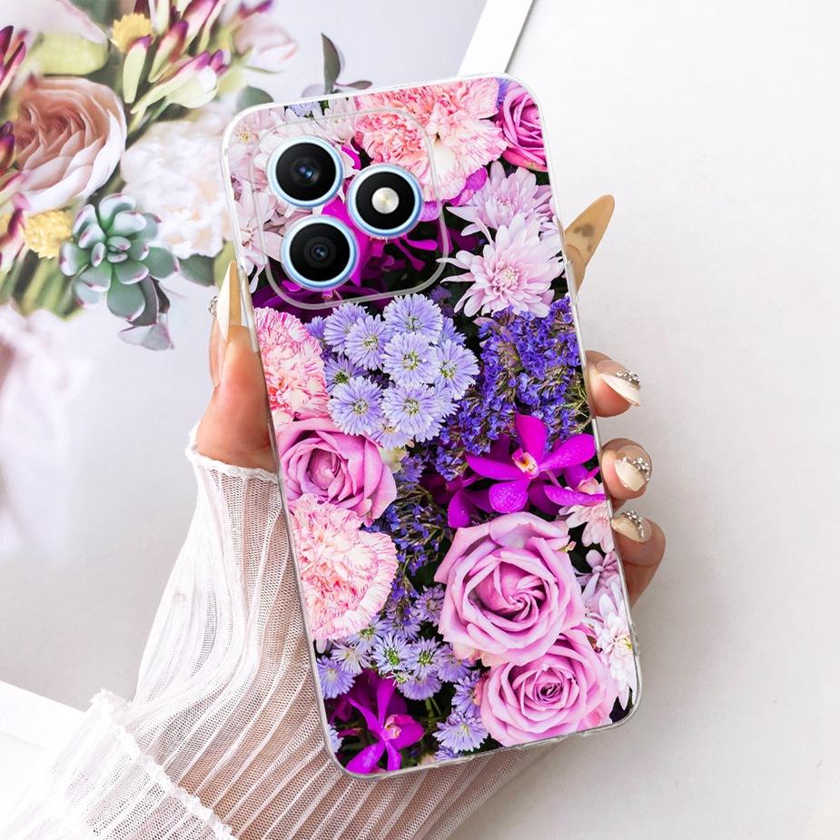 For Honor X8d 4G Case Beautiful Girl Peacock Painted Cover Soft Silicone Phone Case For Honor X8d X 8d HonorX8d 4G Fundas Bumper