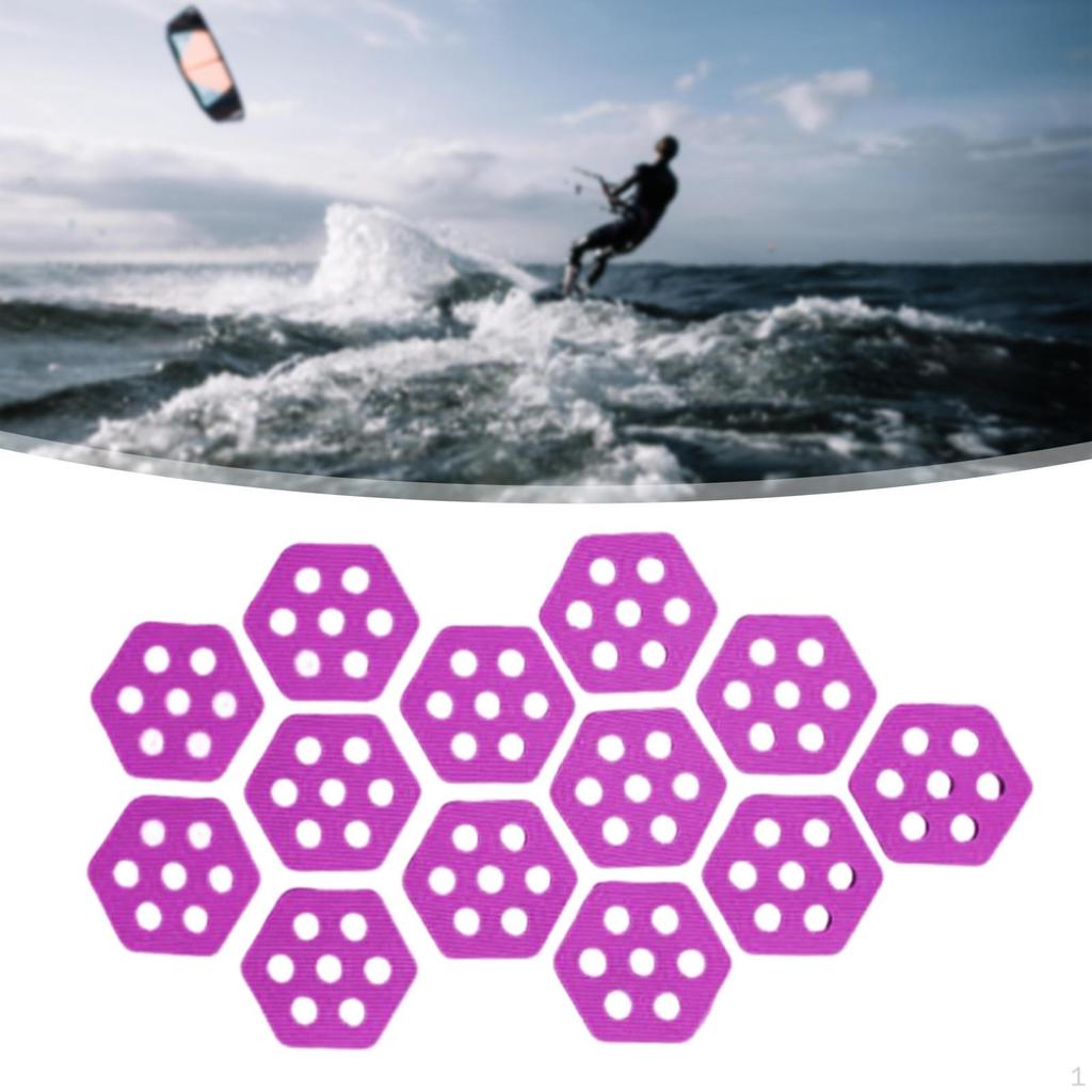 12 Pieces Hexagon Surfboard Pads Deck Decking Accessories Non Slip Mat Grip for