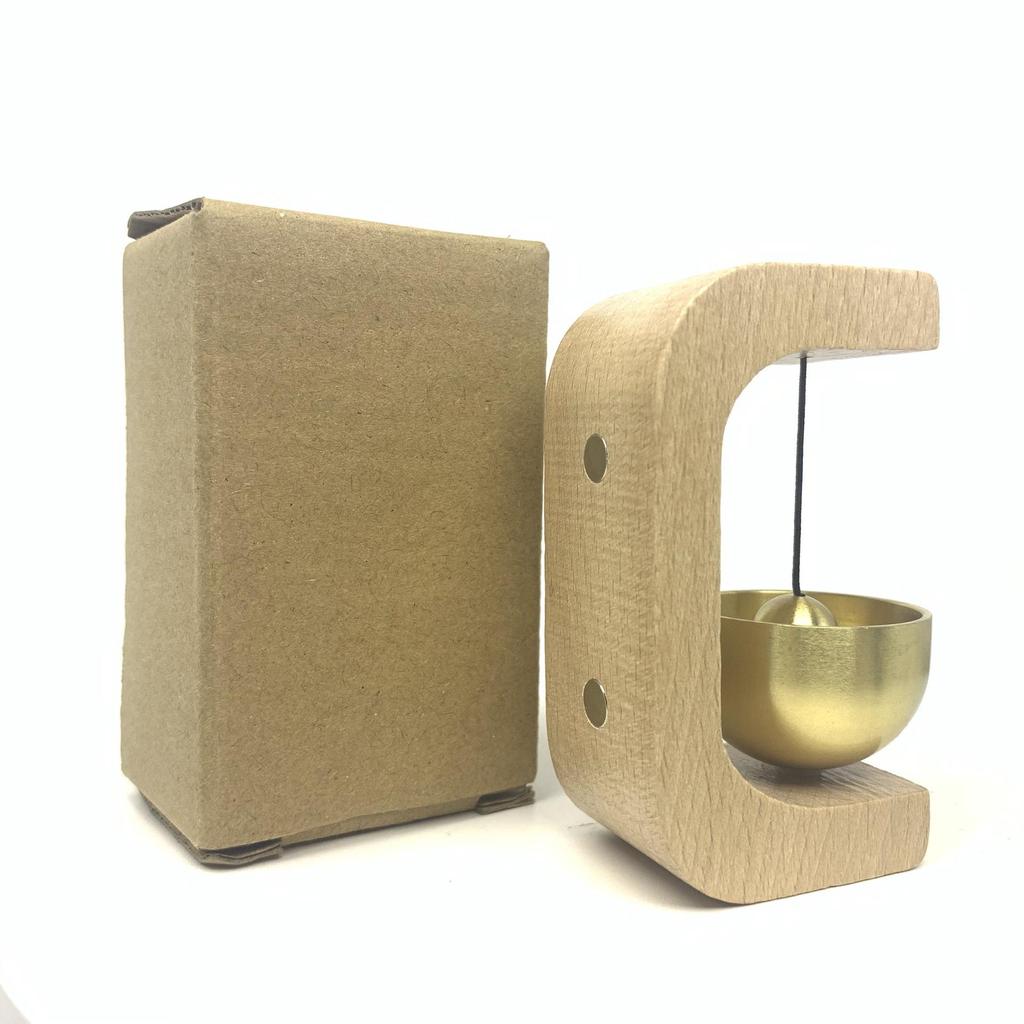 Dopamine Copper Bell Wind Chime with Suction Cup - Entrance Reminder and Magnet Sticker Hanging Ornament for Housewarming Gift