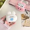 Cute 3D Cartoon White Pink Rabbit Case For Airpods Pro 2,Soft Ptotective Earphone Silicone Cover For Airpods 3 Case For LOVER