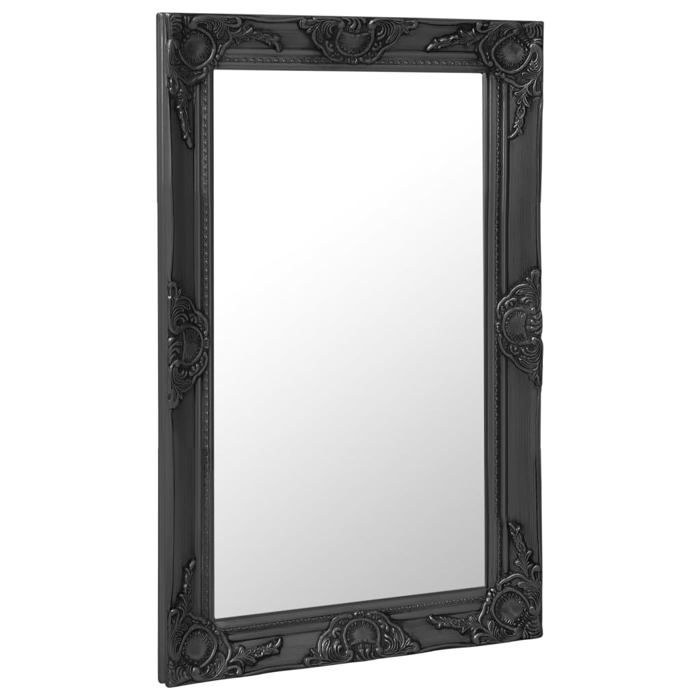 VidaXL Miroir mural style baroque 50x80 cm noir 320323