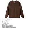 Fall Winter Unisex Sweatshirt Loose Thermal Top Solid Color Elastic Long Sleeves Round Neck Daily Wear Sports Street Party Clothes