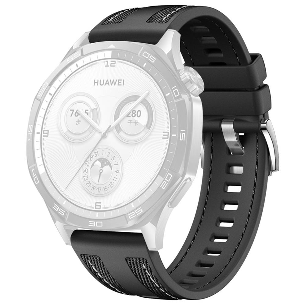 

22 мм нейлоновый силиконовый ремешок для часов для Huawei Watch GT 5 Pro 46 мм/GT 5 46 мм/GT 4 46 мм/GT 3 Pro 46 мм/GT 3 46 мм, сменный ремешок Black