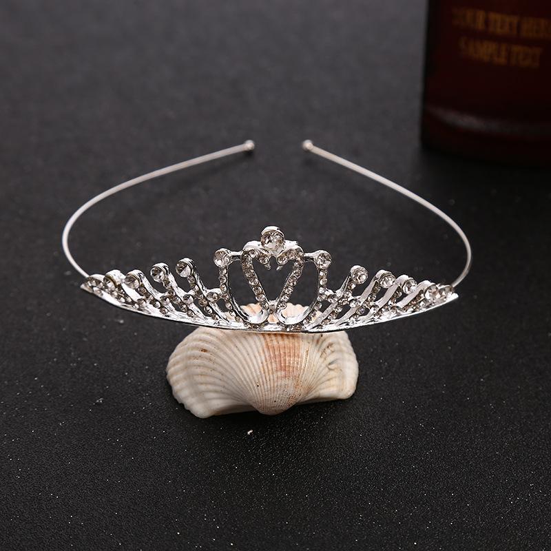 

Корейский новый стиль ручной работы из бисера свадебная корона высокого класса детская корона для выступлений головной убор для девочек на день рождения