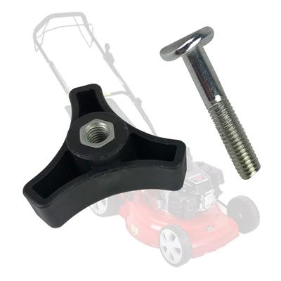 Kit di bulloni con dado e manopola triangolare in plastica per tosaerba