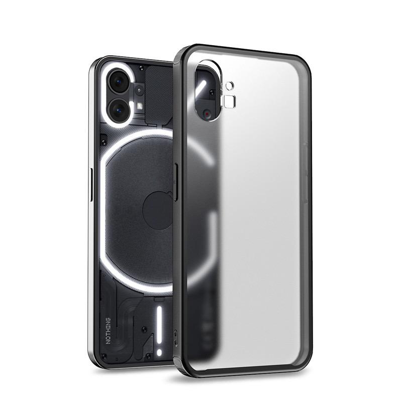 Frosted TPU Transparent Shockproof Case for Nothing Phone 2 Wireless Mobile For Nothing Phone One чёрный