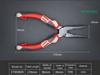 ELECALL 6" 8" Eletrition tool pliers Long nose nippers Diagonal pliers Beading Cable Wire Side Cutter Cutting Nippers hand tools