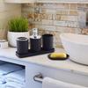 5 Piece Modern Bathroom Accessory Set, with Soap Dispenser Bottle, brush Holder, Tumbler, Dish