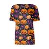 Women's Short Sleeved Patterned Pockets, Work Print Stand Up Collar, Single Breasted Protective Clothing, Cardigan Jacket, Top