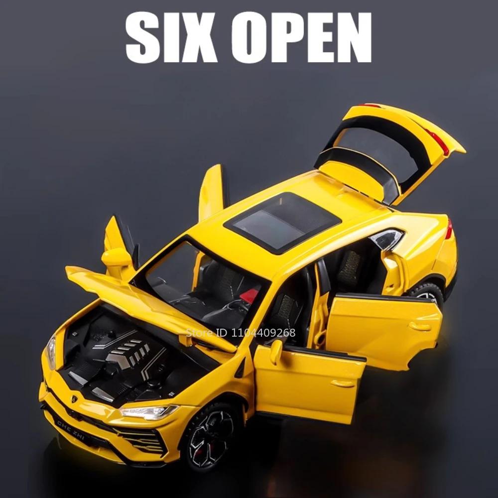1:24 Lambor URUS Revuelto Legierung Sportwagen Modell Spielzeug Druckguss Metall Pull-Back Geländefahrzeuge Sound Licht Kinder Spielzeug Geschenke