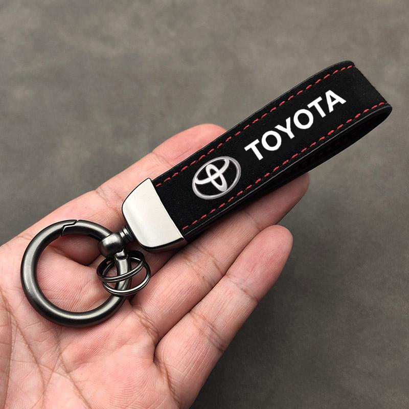 2026 Neu Für Toyota Toyota Auto Reifen Rad Ventilkappen Abdeckung Wildleder Auto Schlüsselanhänger Ring Schlüsselanhänger Für Toyota GR Corolla Yaris Aygo Pr