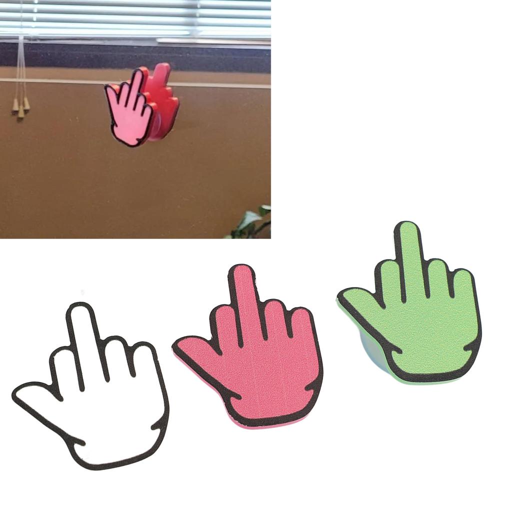 6PCS Suction Cup Middle Finger Sticker Funny Powerful Suction Multipurpose Wear Resistant for Phone 