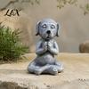 Cute Garden Sculpture for Landscaping Meditation Animal Figurine Ornament, Resin Zen Statue, Stress Relief Sitting Unique Pet Gift Lovers Cat/Dog/Frog