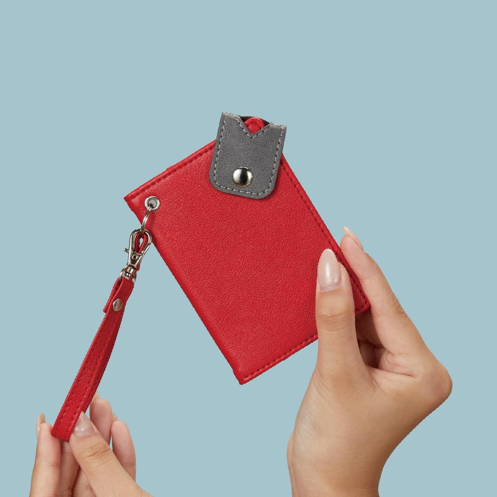 PILOT Colorim Card Case with Card CRCC1R Built-in Anti-Skimming Holder, Red,