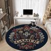 1pc Gamer Crest Office Round Area Rug, Indoor Mat Suitable For Office, Under Office Chairs Bedroom Living Room Home Decor, Room Deco