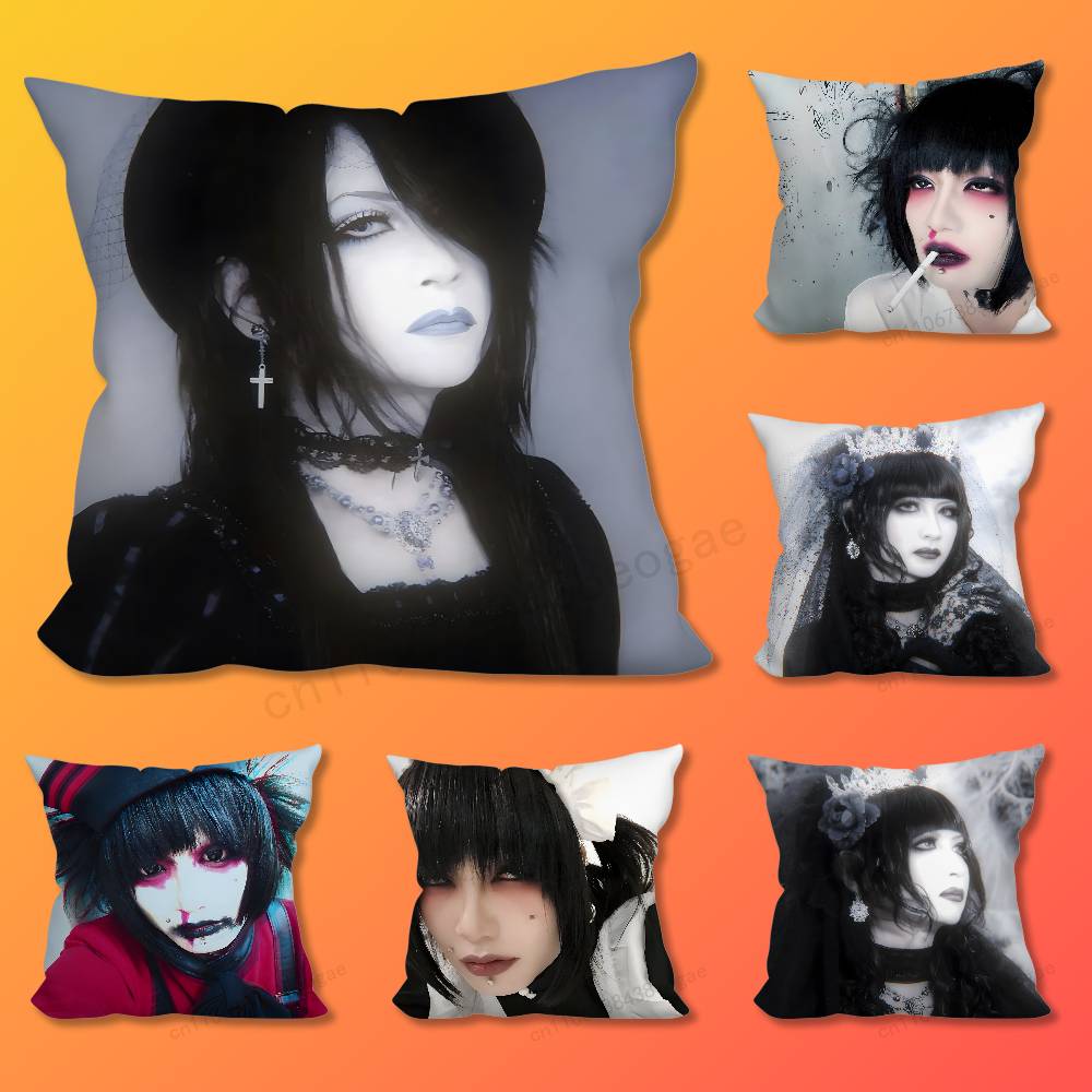 Rock Band M-Malice M-Mizer Throw Pillow Case Living Room Sofa Cushion Cover For Home Bedroom Decoration And Protector