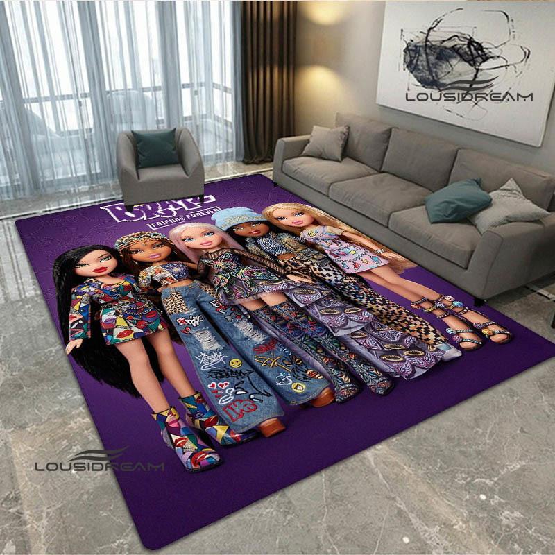 Bratz kawaii printed carpet Non-slip carpet outdoor carpets area rug Home bedroom decor rug for bedroom birthday gift