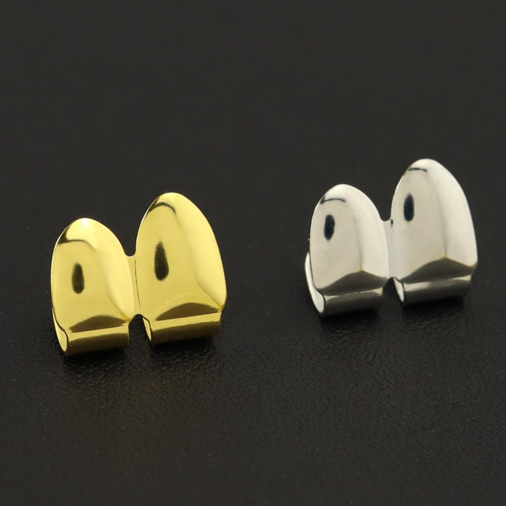 Gold-Plated Hip Hop Double Fangs Grillz Jewelry