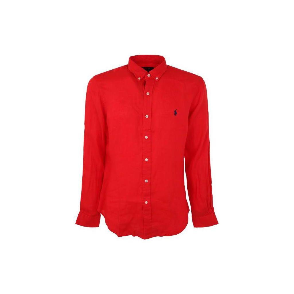 

Polo Ralph Lauren SS23 Рубашка с вышивкой логотипа Мужские рубашки 710829443-018 S