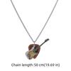 Vintage Punk Rock Pendant Chain Choker Music Guitar Necklace Trendy Guitar Pick Necklace  Hip Hop