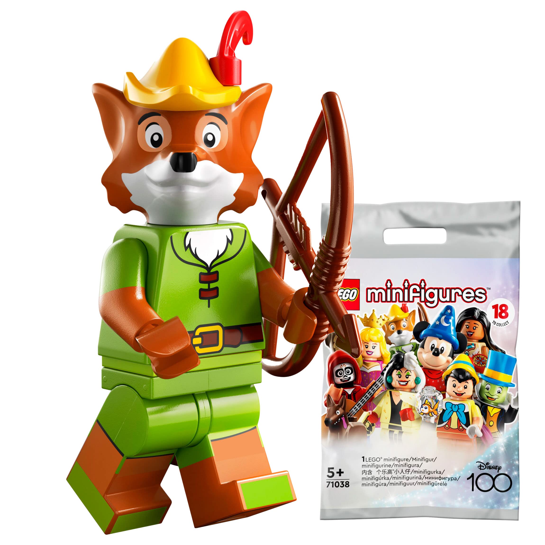 

LEGO Disney 100 Minifigure Robin Hood with Bow and Arrow | Robin Hood [71038-14]