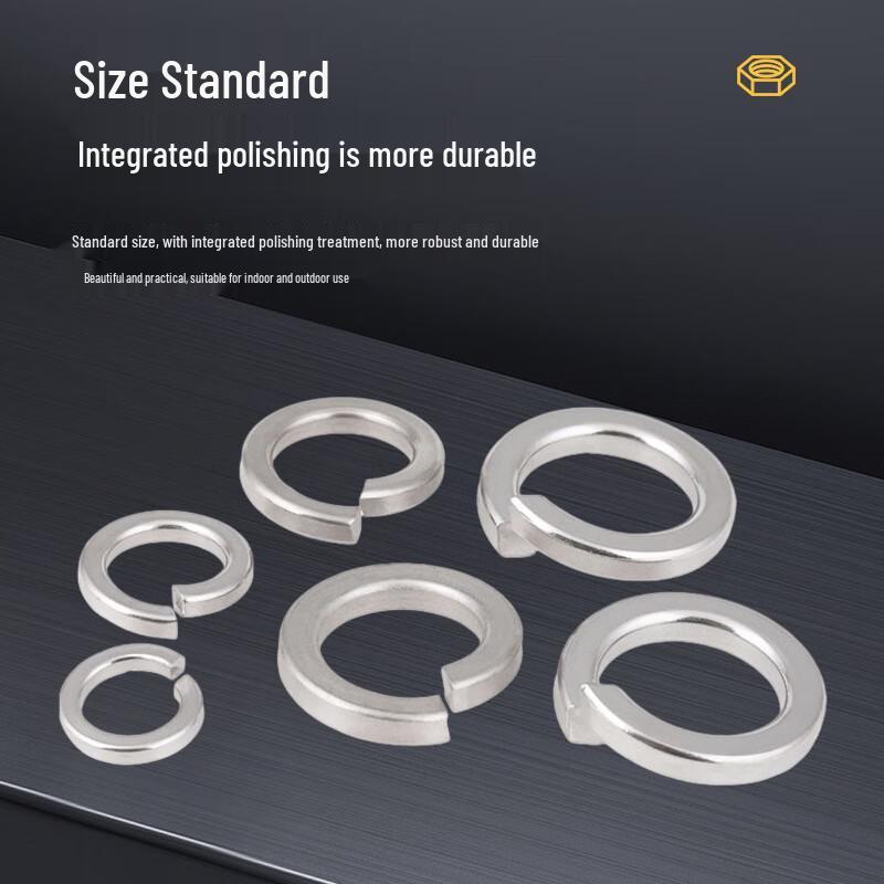 MaShiFu 304 Stainless Steel GB93 Split Lock Spring Washers