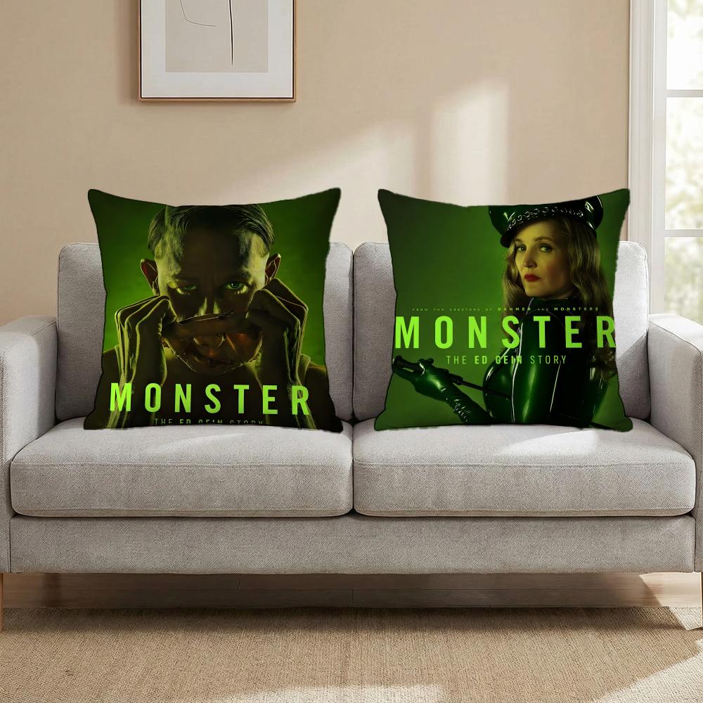 Monster The Ed Gein Story Cushion Cover Multi-Scene Pillow Cover for Home & Car - Reversible, Soft & Durable for Daily Use
