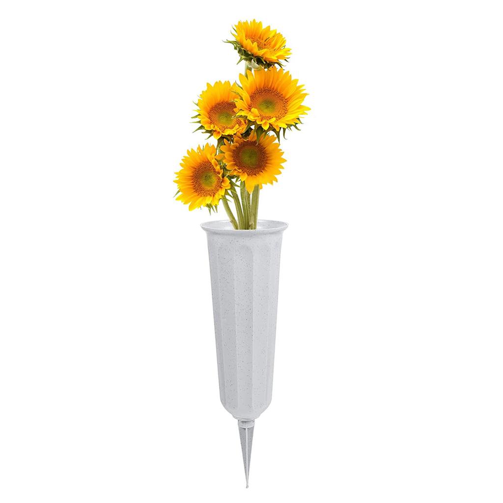 1Pcs Cemetery Vases Plastic Grave Cone Vases Cemetery Memorial Floral Vases Flowers Holders With Ground Stake Grave Decorat