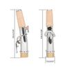 2 PCS Saxophone Neck Brass Mouthpiece Metal Sax Curved Necks and Straight Neck for Soprano Saxophone Instrument