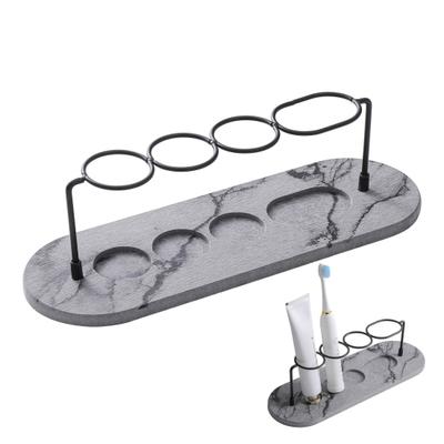 Zahnbürsten-Aufbewahrungsregal Multifunktionaler Organizer Schnelltrocknend Leicht zu Reinigen Badezimmer Wasserdicht Abtropfschale Zahnbürstenständer