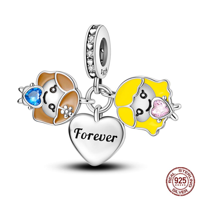 New In Real Copper Boys And Girls Bicycle Charms Beads Fit Qikaola Original Bracelets Fine Diy Jewelry Making