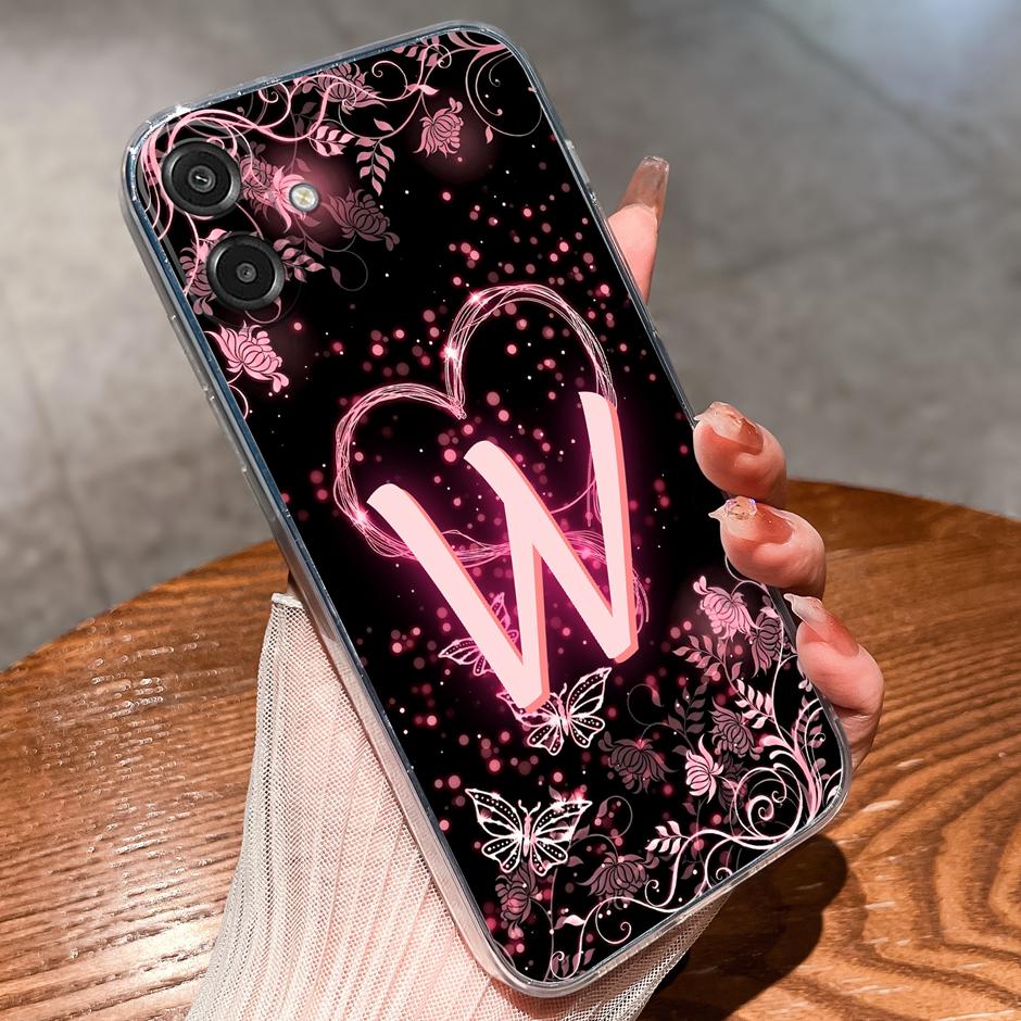 Phone Case For Samsung Galaxy A06 A07 4G 5G Cute Butterfly Letter Clear Silicone Protective Cover For SamsungGalaxyA06 A07 Funda