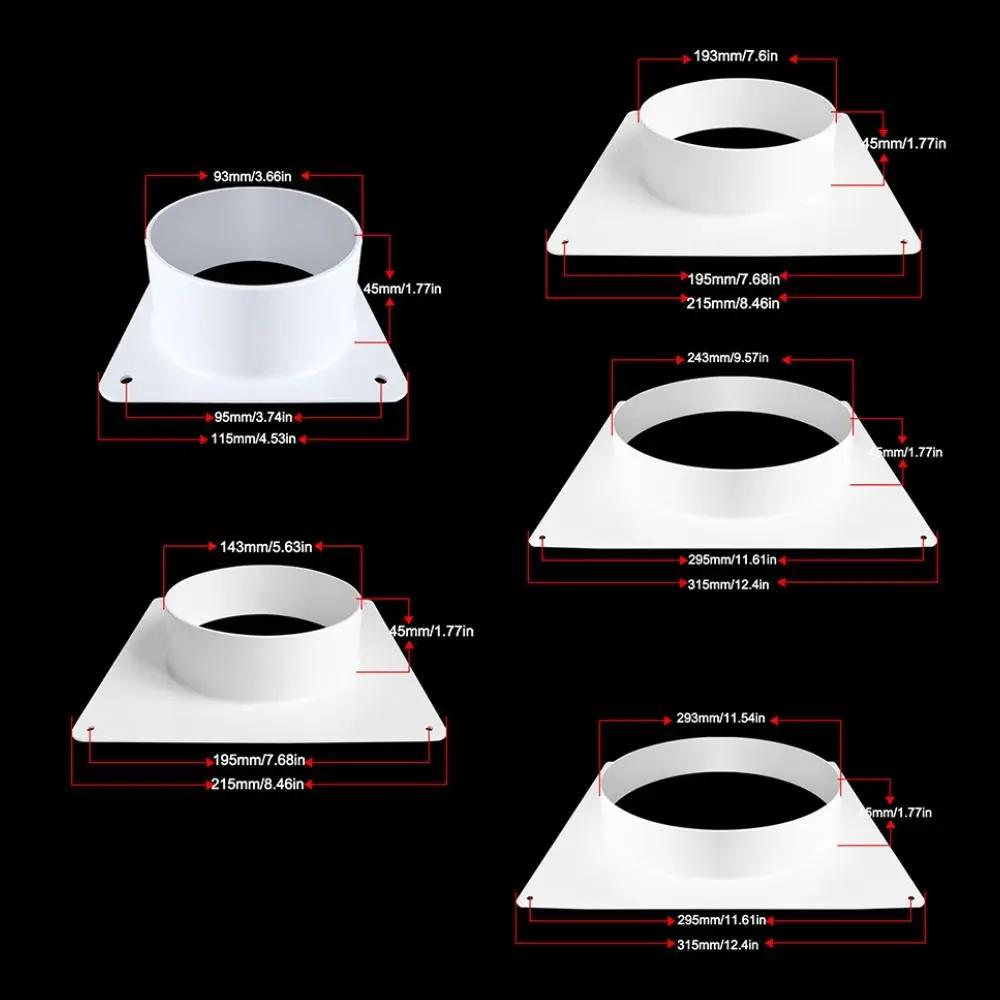 Plastový adaptér pro ventilační potrubí Konektor příruby Nástěnný Snadná instalace Spojka výfukového potrubí Nástroj pro potrubní vedení
