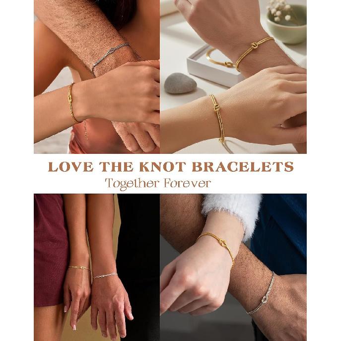 KOHOTA Silber Gold Armbänder für Damen Trendiges Armband-Set Anlaufgeschützt