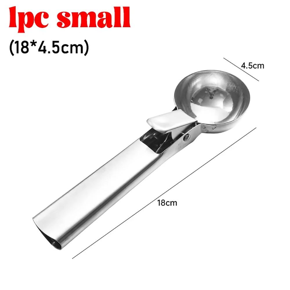 1Pcs Stainless Steel Ice Cream Spoon Multi-Function Ice Cream Scoop Creative Rebound Snowball Maker Home Kitchen Tools