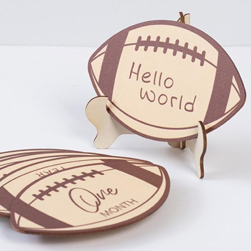 Baby Monthly Milestones Marker Discs Set with Stand and Bag Photo Props Baby Announcement Sign Gift for Infant Boy Girl