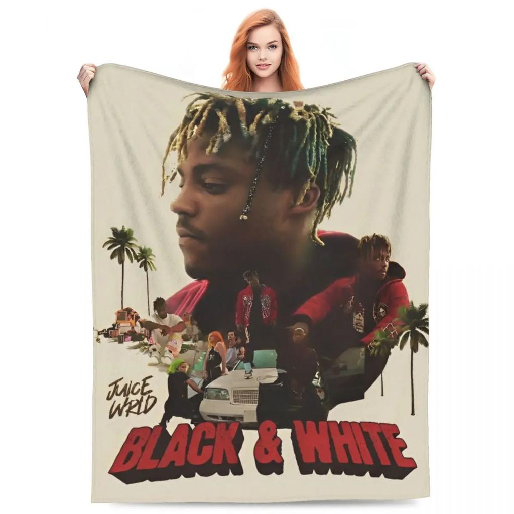 Juice Music Wrld Fuzzy Blankets The Party Never Ends  Funny Throw Blanket for Sofa Bedding Lounge 200x150cm