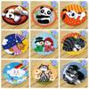 DIY Animals Mat For Needlework Cute Latch Hook Klink Haak Kleed Bloemen Gift Cushion Embroidery Button Cushion Kit Knooppakket