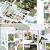 64 Pcs/set Literary Album Series Tape Sticker Material Paper Set Scrapbook Bullet Journal Decorative Stickers