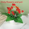 Strawberry Simulate Apple Orange Peach Pomegranate Fruit Tree Potted Plants