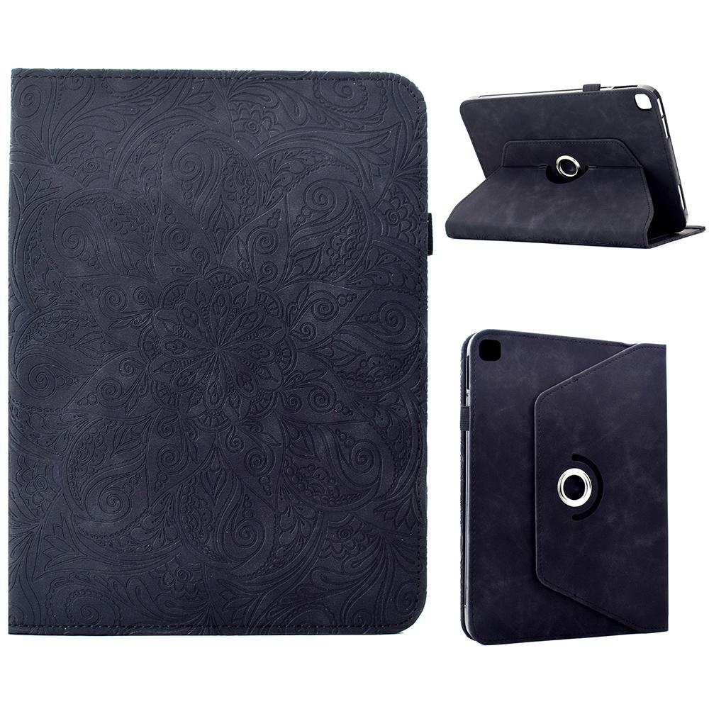

Leather Case for iPad 10.2 (2020)/(2019)/iPad Air 10.5 inch (2019)/Pro 10.5-inch (2017) Card Slots Rotary Stand Mandala Flower Tablet Cover