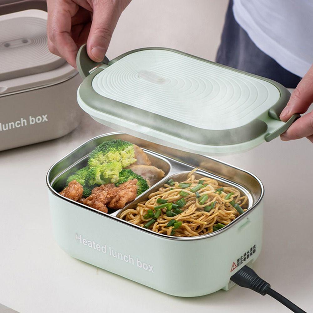 New 304 Stainless Steel Electric Lunch Box Plug-in 1000ml Food Heated Warmer Container Constant Temperature Heated Lunch Box