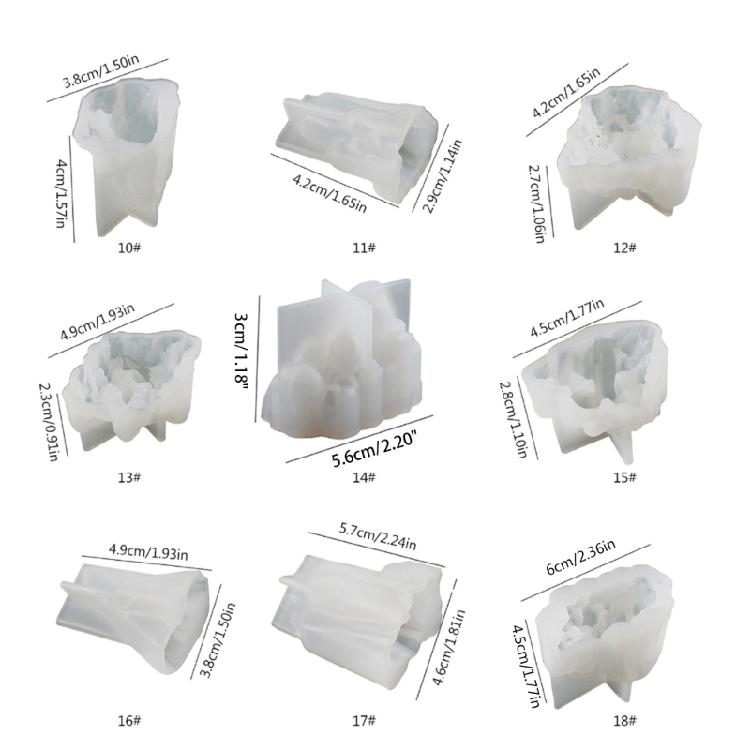 Diy Handmade Products Crystal Cluster Ornament Silicone Mold Ice Cluster Ornament Shape Mold Scented Candle Mold