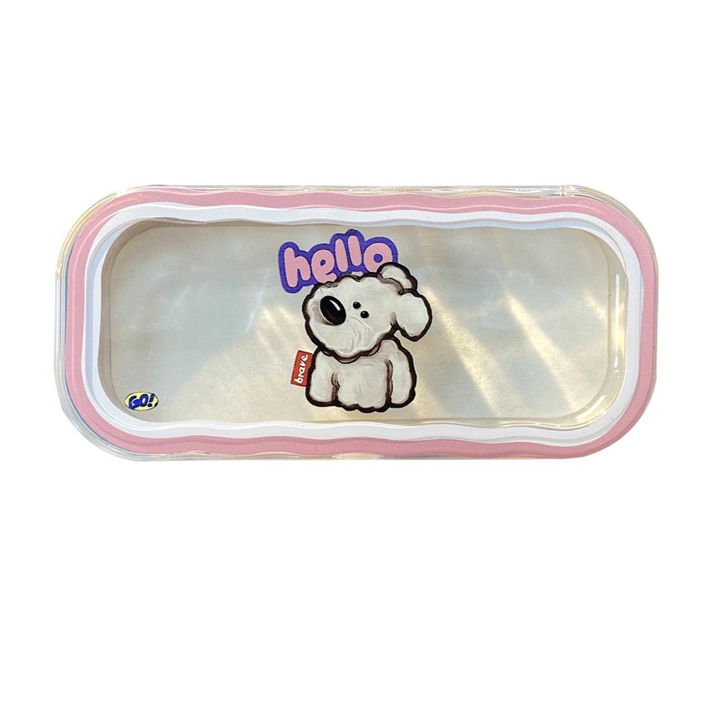 

Plastic Puppy Glasses Case Visible Transparent Sunglasses Storage Box Cartoon Animals Portable Glasses Protective Case