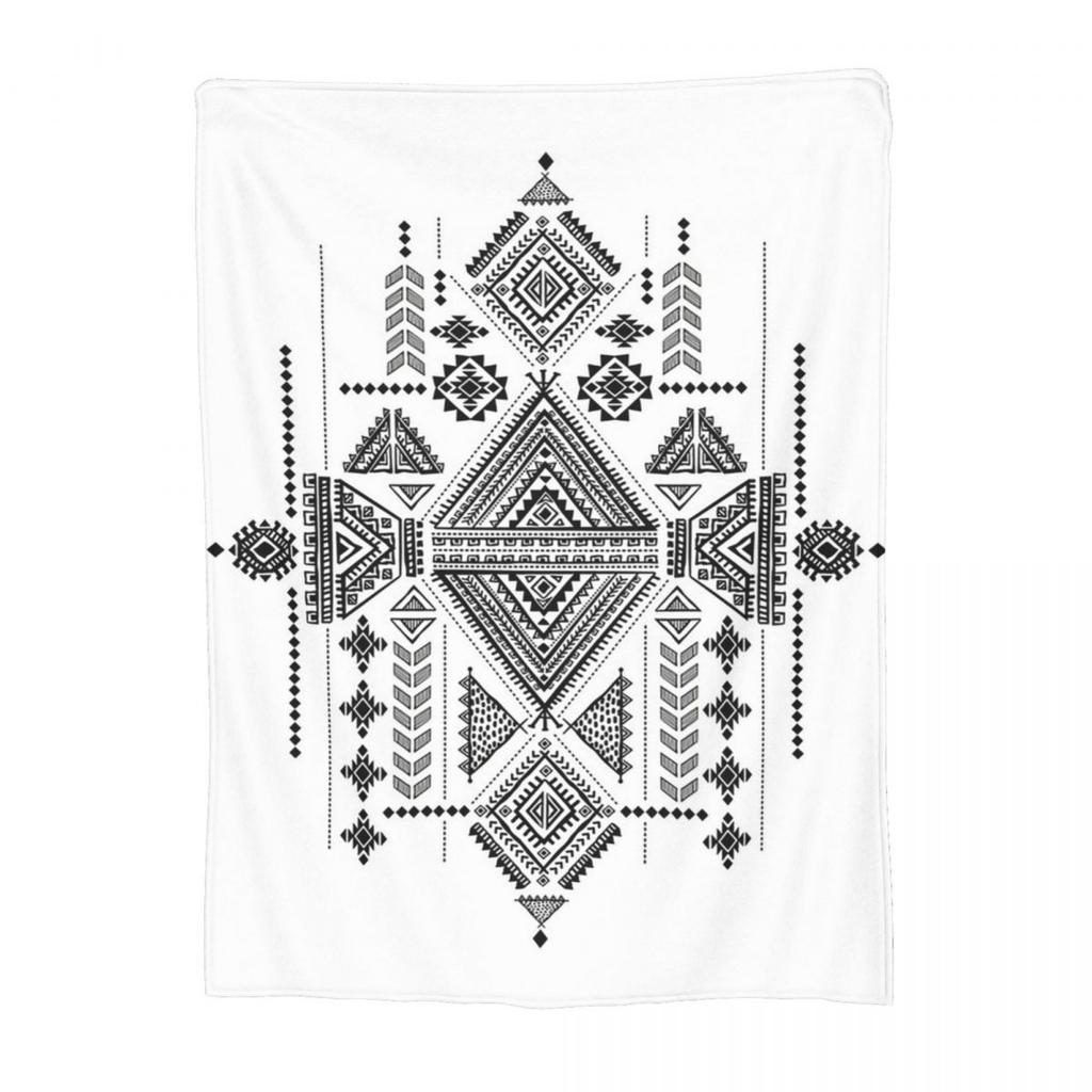 Kabylisch-Amazigh Motiv Geometrie Berberdecke Weiche Warme Flanell Überwurfdecke Bettwäsche für Bett Wohnzimmer Picknick Reise Zuhause Sofa