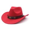 JYL TS DIY  Leather Cowboy Hat Outdoor Riding Cap Faux Leather