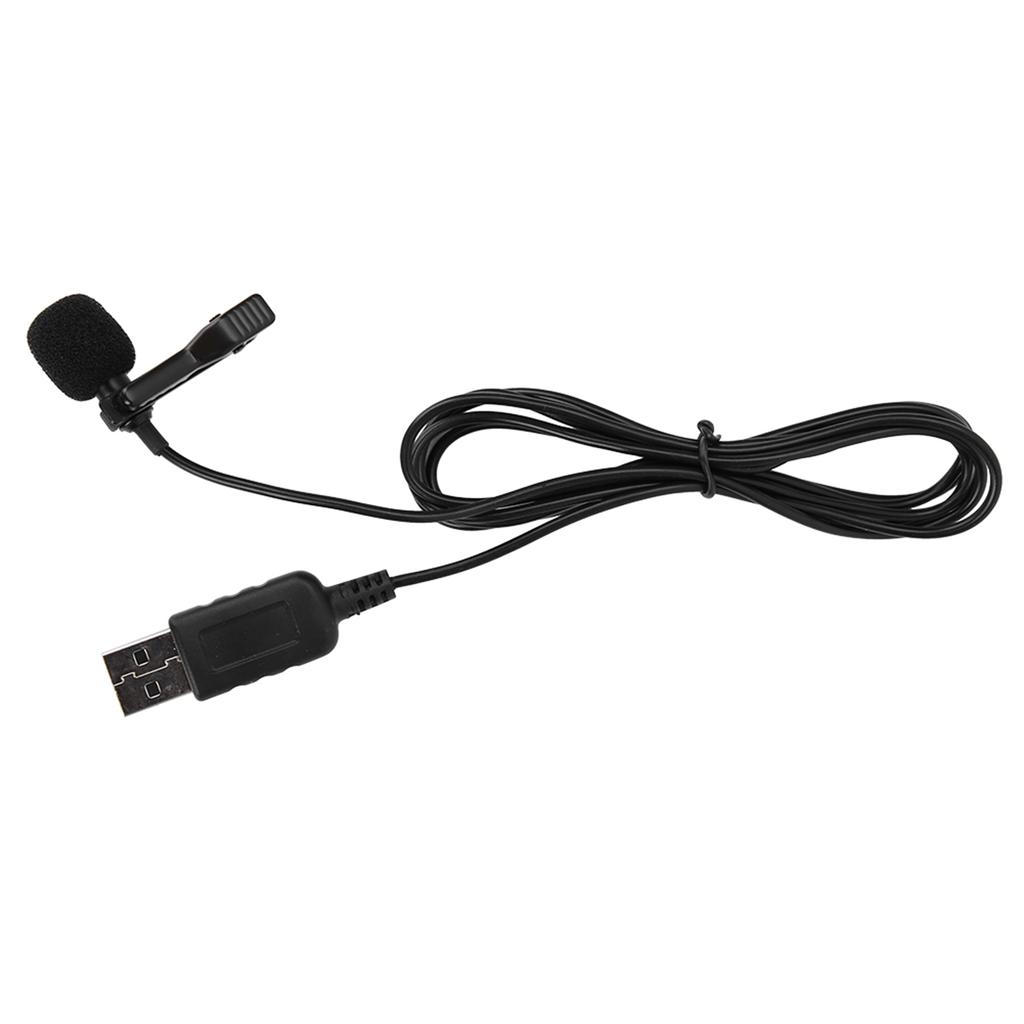 USB Clip On Computer Microphone Omnidirectional Mini Mic Condenser for PC