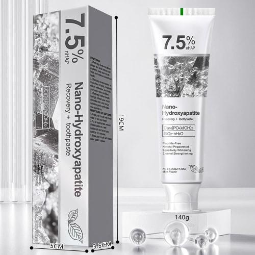 Hydroxyapatite Toothpaste, Fluoride-Free, Anti-Yellowing and Prevents Bad Breath, Refreshing Mint Flavor, Suitable for Sensitive Teeth (120g)