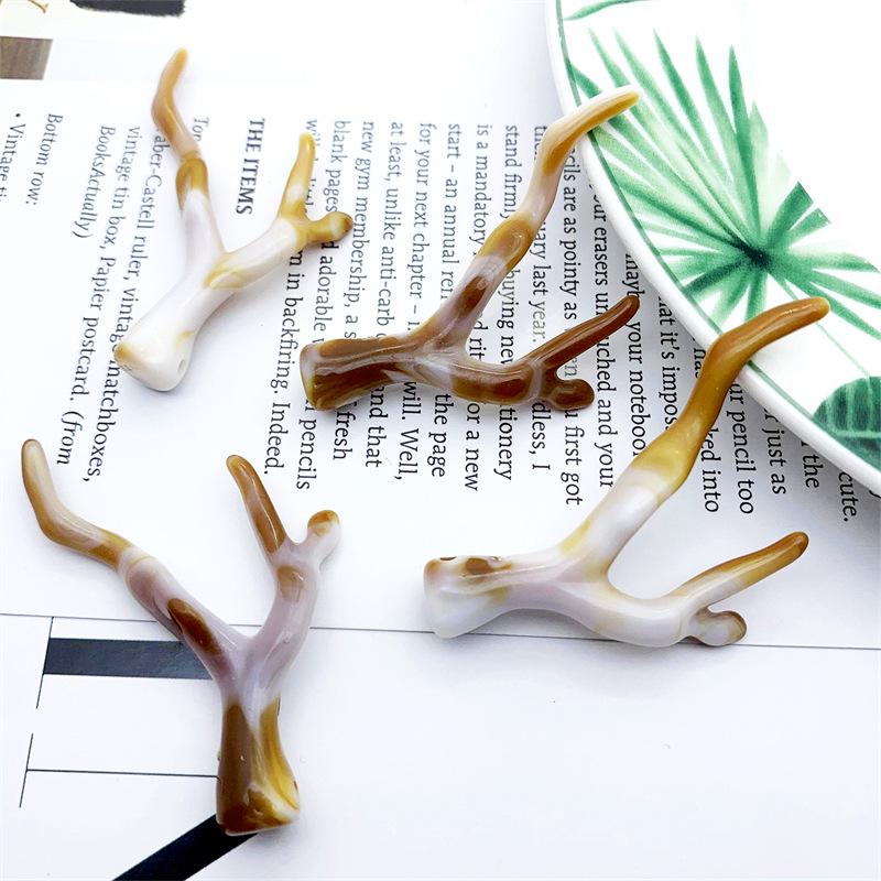 Acrylharz Falsche Koralle Drache Hirschgeweih Haarnadel Kopfschmuck